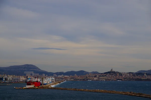 Marseille port exit — Stock Photo, Image