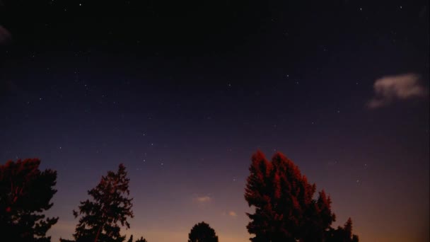 Timelapse nuages étoilés — Video