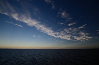 deniz ve mavi gökyüzü ufuk