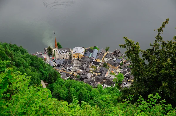 Hallstatt görünümü yukarıdaki — Stok fotoğraf