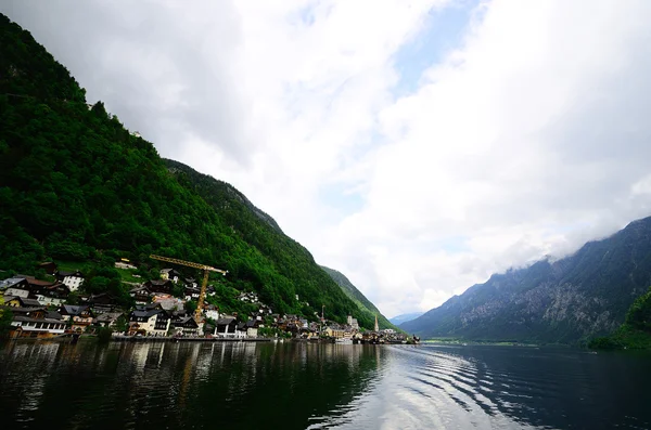 Meer van Hallstatt groothoek — Stockfoto