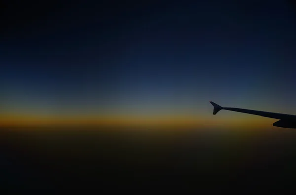 Sundown airplane — Stock Photo, Image