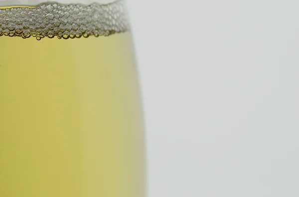 Champagne i glas med vit bakgrund — Stockfoto