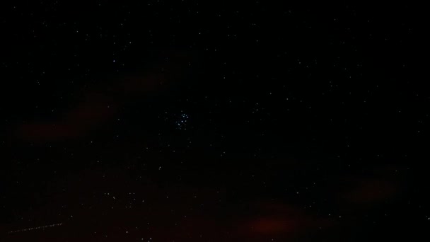 Cielo estrellado estrellas fugaces lapso de tiempo — Vídeo de stock