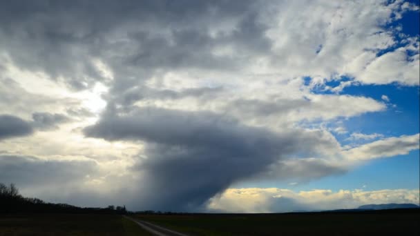 Schnee Wolken Landschaft Zeitraffer — Stockvideo