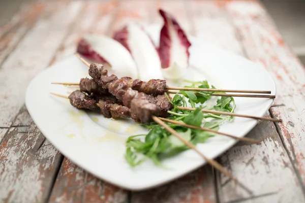 Arrosticini, typical abruzzo food meat — Stock Photo, Image