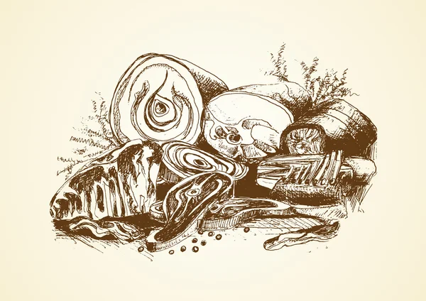 Et eli çizilmiş kasap