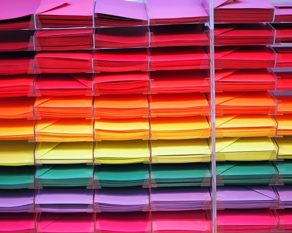 Paper stationary in many colours — Stock Photo, Image