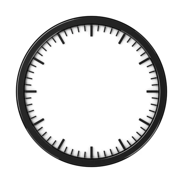 Black empty clock without arrows — Stock Photo, Image