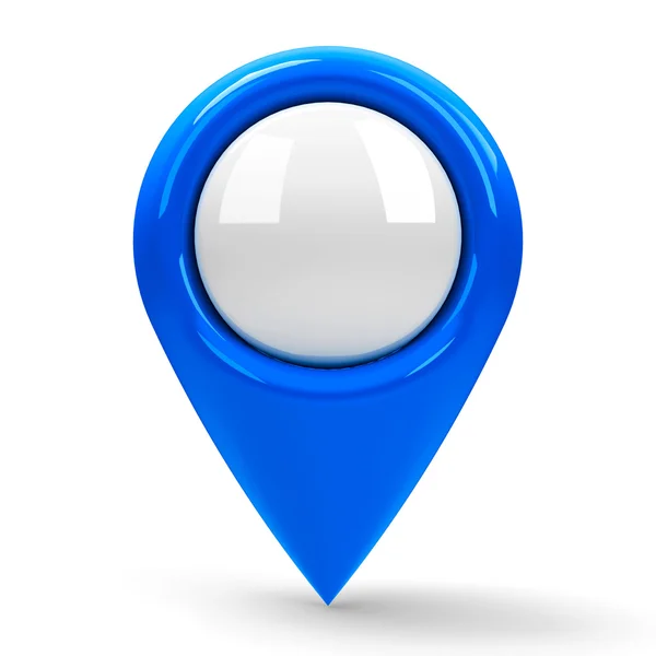 Blue map pointer blank — Stock Photo, Image