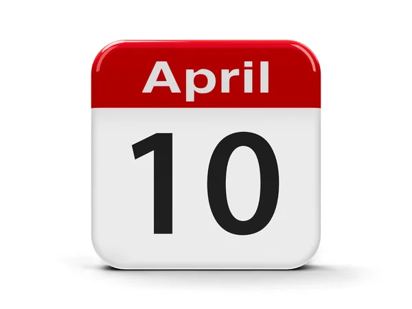 10 aprile calendario — Foto Stock