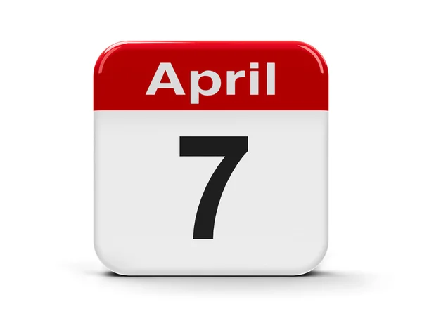 7 de abril calendário — Fotografia de Stock