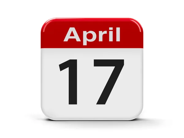 17 kwietnia kalendarz — Zdjęcie stockowe