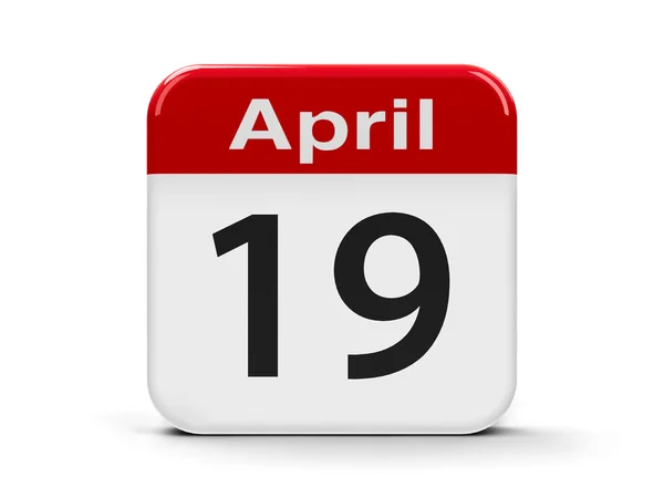 19 de abril Calendário — Fotografia de Stock