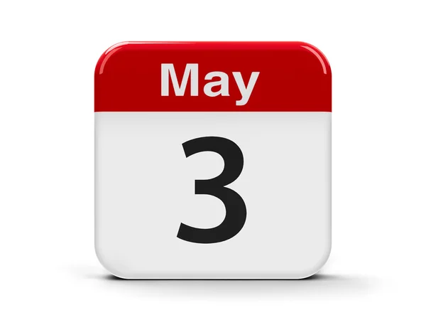 Календарь 3 мая — стоковое фото