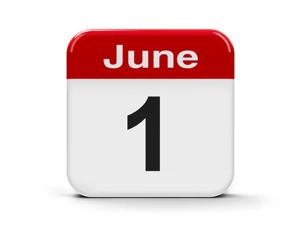 1 de Junho Calendário — Fotografia de Stock