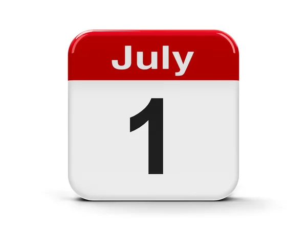 Calendario del 1 de julio — Foto de Stock