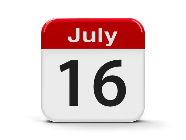 16 de julio Calendario — Foto de Stock