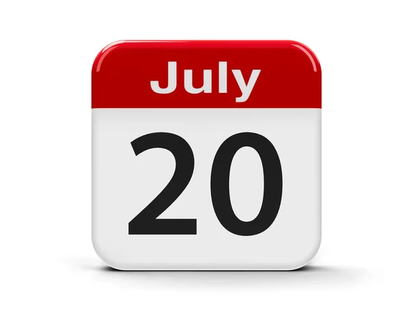 20 de julio Calendario — Foto de Stock