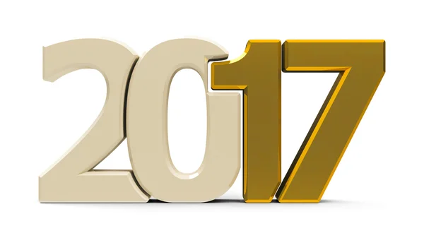 2017 icon compact gold — Stock Photo, Image