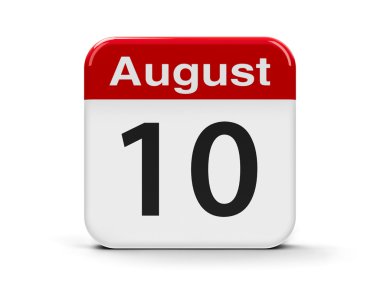 10th August Calendar clipart