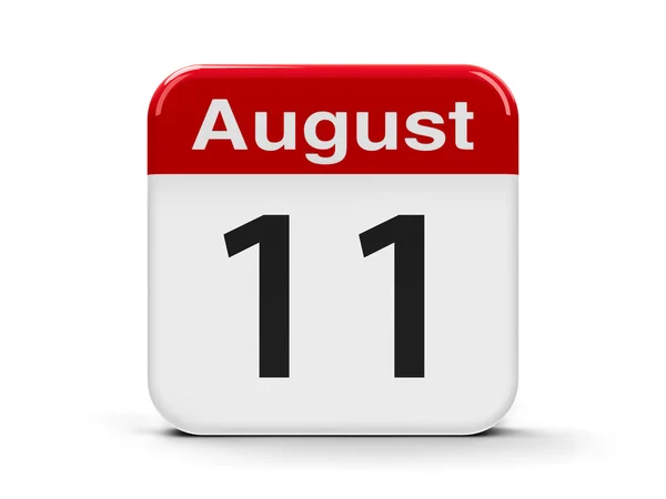 11 серпня календар — стокове фото