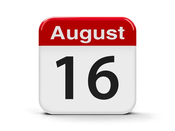 16 augusti kalender — Stockfoto