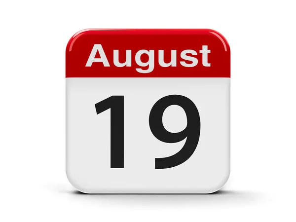 19 de agosto Calendario —  Fotos de Stock