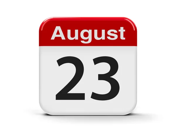 8 月 23 日カレンダー — ストック写真