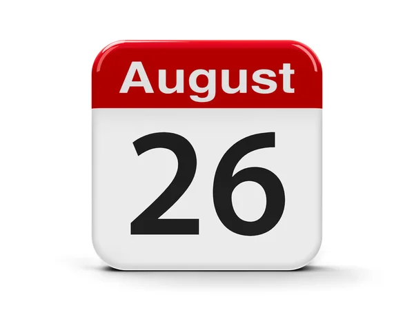 8 月 26 日カレンダー — ストック写真