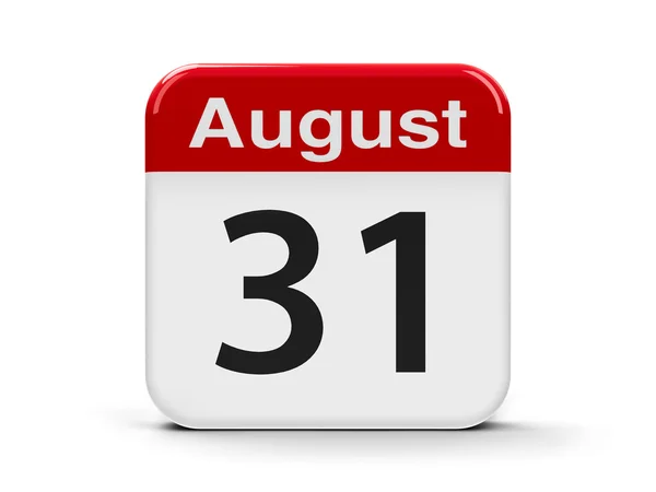 31. srpna kalendář — Stock fotografie