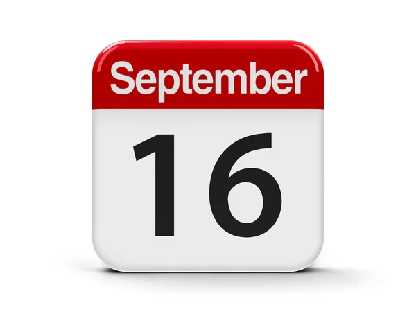 16 de septiembre Calendario —  Fotos de Stock