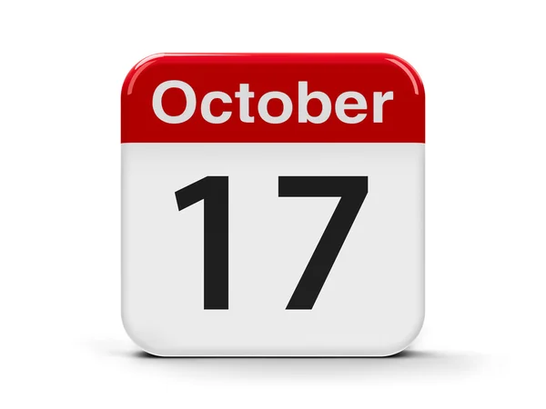 17 de octubre Calendario — Foto de Stock