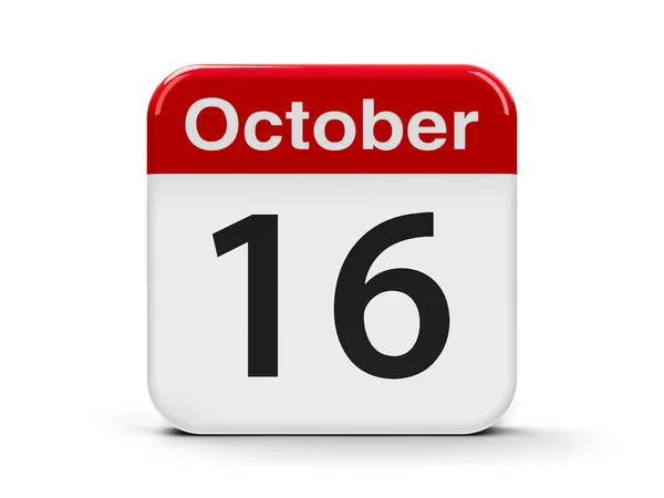 16 de octubre Calendario — Foto de Stock