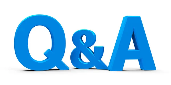 Blue Questions Answers Symbol Icons Isolated White Background Three Dimensional — Stock Photo, Image