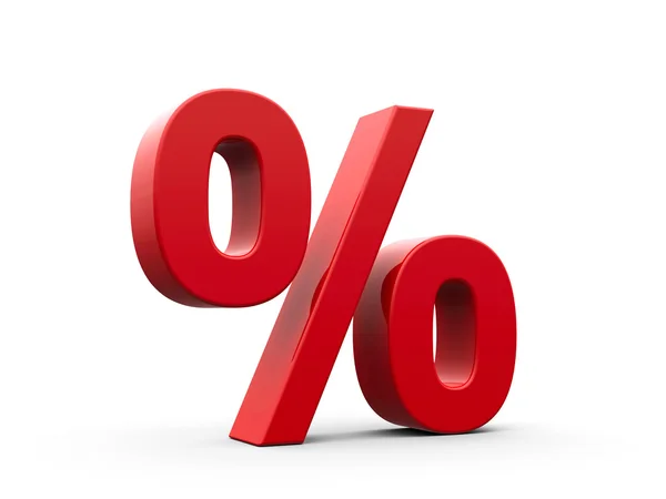 Red Percent — Stock Photo, Image