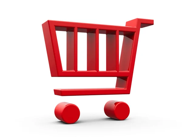 Red shop cart — Stock Photo, Image