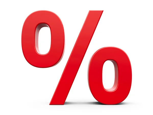 Röd procent — Stockfoto