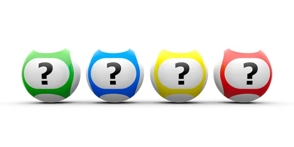 Lottery balls question — Stock Photo, Image