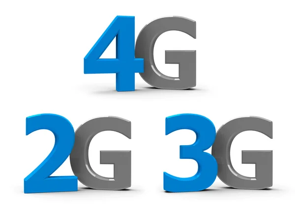 2G 3G 4G піктограми — стокове фото