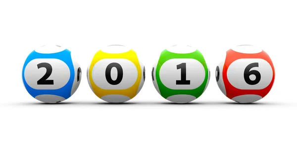 Lottery balls 2016 — Stock Photo, Image