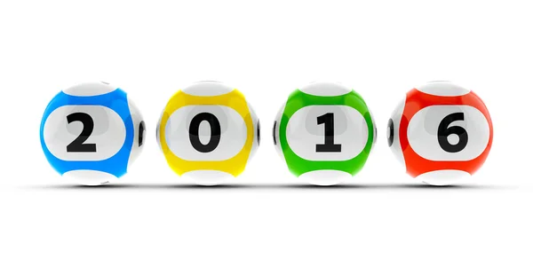 Lottery balls 2016 — Stock Photo, Image