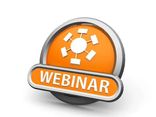 Orange webinar icon — Stock Photo, Image