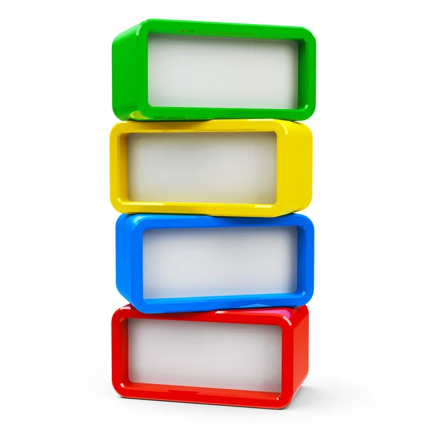 Four rectangle - four steps — Stock Photo, Image