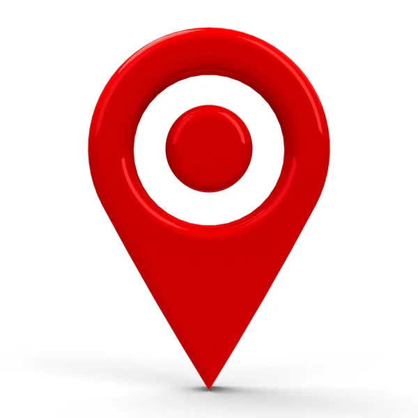 Red map pointer dot — Stock Photo, Image