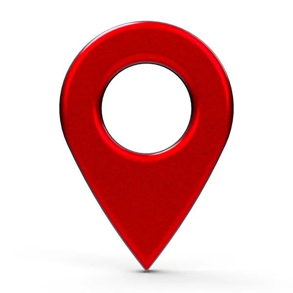 Red painted map pointer — Stock Photo, Image