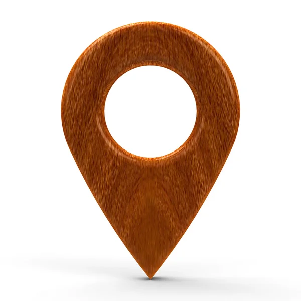 木制地图指针 — 图库照片