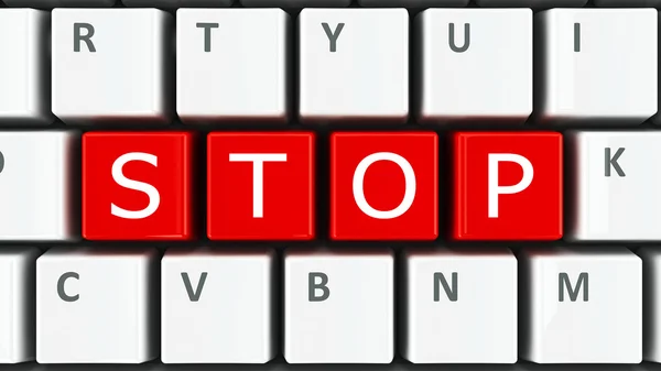 Számítógép billentyűzet stop — Stock Fotó