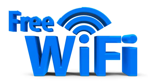 免费 wifi 上网符号 — 图库照片