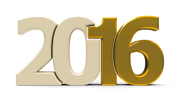 2016 icon compact gold — Stock Photo, Image